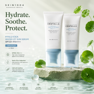 SKIN1004 Madagascar Centella Hyalu-Cica Water-Fit Sun Serum SPF50+ PA++++ Twin Pack 50ml x 2